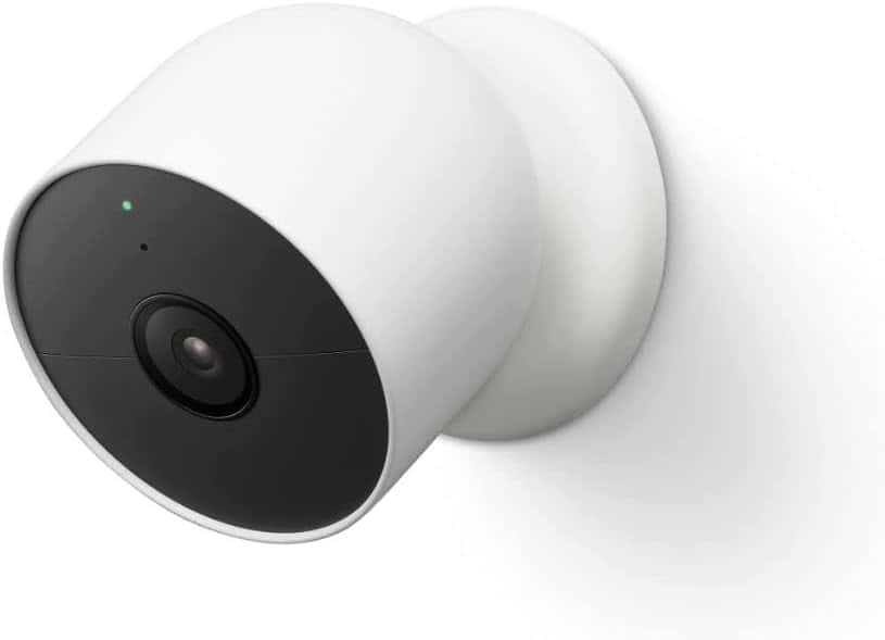 Google Nest Cam battery edition on magnetic stand