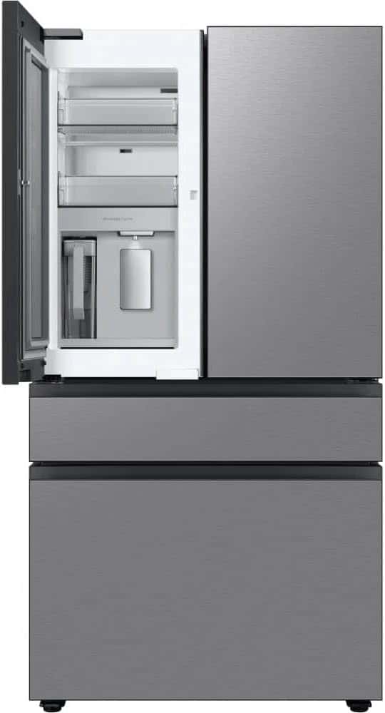 Samsung Bespoke 23 cu. ft. 4-Door French Door Smart Refrigerator with Beverage Center in Stainless Steel