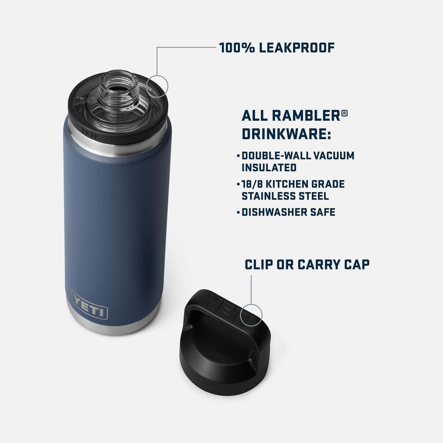 YETI Rambler 26 oz Bottle - Side View