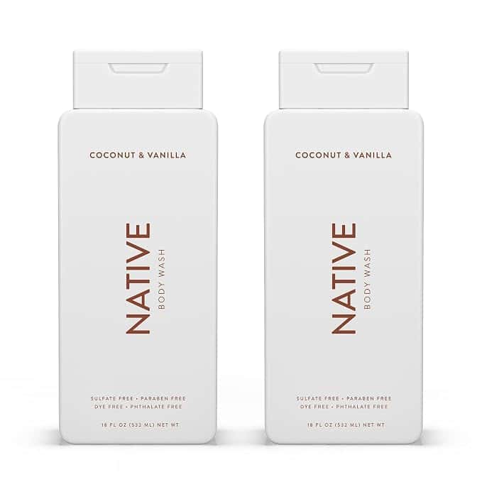 Native Body Wash Coconut and Vanilla - 18 oz 2-Pack clean beauty
