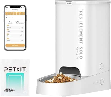 PETKIT Automatic Cat Feeder, 2.4G WiFi Automatic Dog Feeder, App Control Pet Food Dispenser with Triple Fresh-Lock System, Up to 10 Meals Per Day, Schedule Feeding, Food Shortage Alert, 3L Capacity