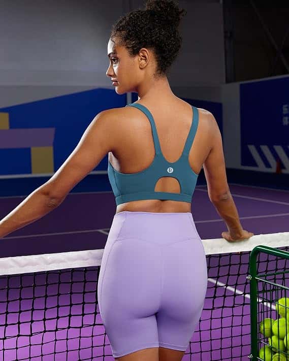 RUNNING GIRL Sports Bra for Women High Support, Molded Cup High Impact Sports Bras for Women with Sewn in Pads