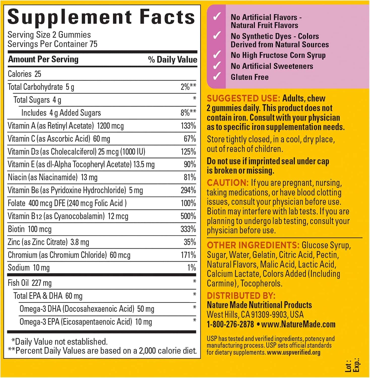 Nature Made Womens Gummy Multivitamins with Omega-3