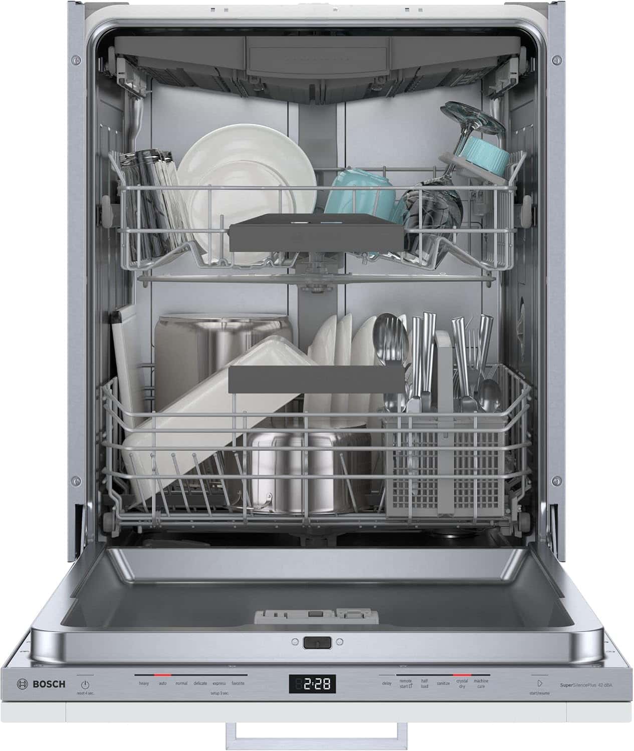 Bosch SHX78CM5N dishwasher with bar handle