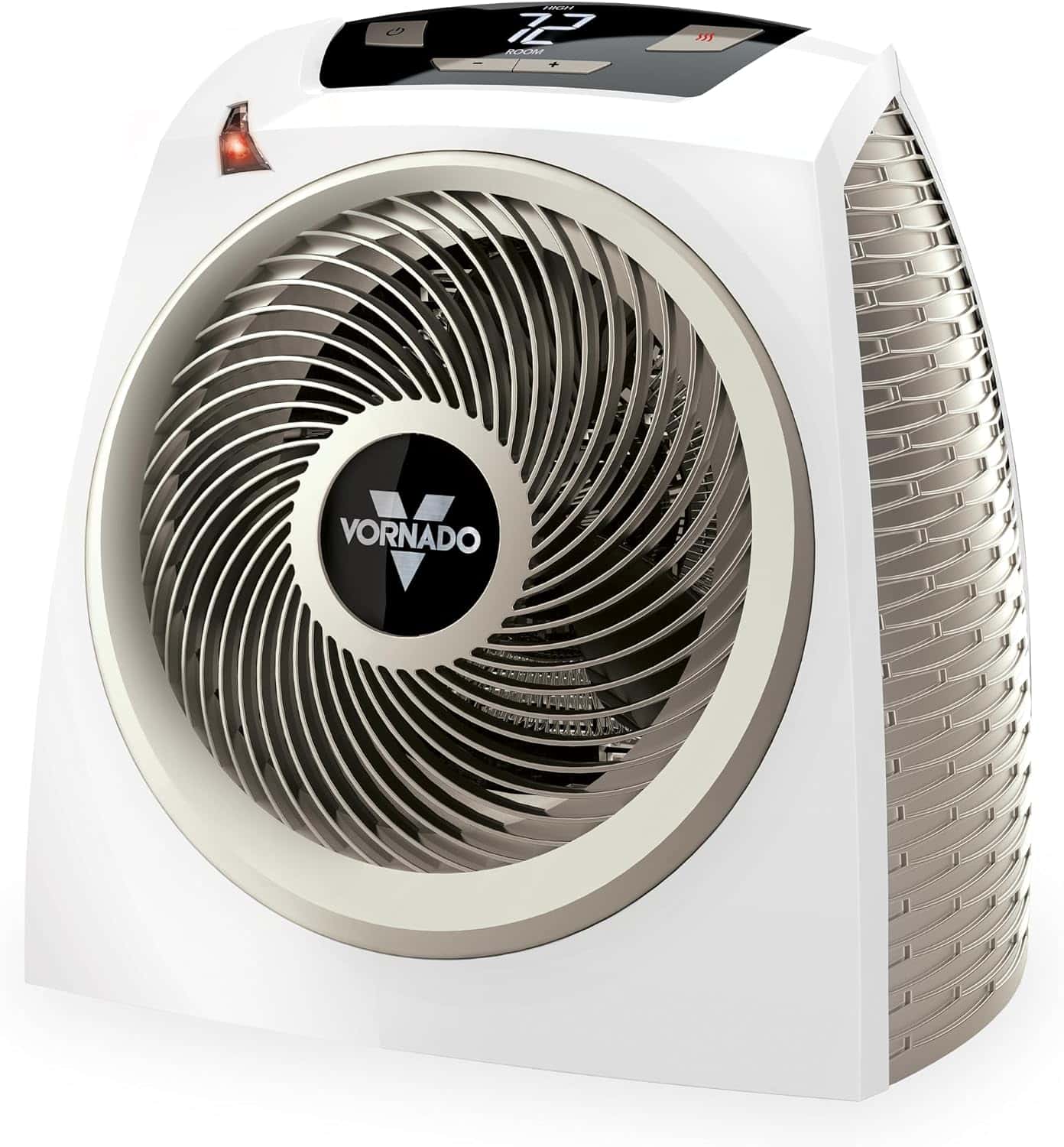 Vornado AVH10 (2026) Space Heater for Home, Fan Only Option, Digital Display with Adjustable Thermostat, Advanced Safety Features, Auto Climate Control, Whole Room Electric Heater for Indoors, White - Best for Energy Efficiency space heater for 200 sq ft with 1500W power