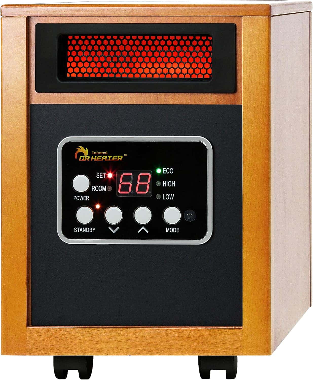 Dr Infrared Heater Portable Space Heater, Original, 1500-Watt, Cherry (Pack of 1) - Best Premium Pick space heater for 300 sq ft with 1500W power