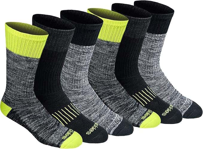 Dickies Men's Dri-Tech Original Moisture Control Crew Socks, Available in M-XXL (6, 12, 18 Pairs)
