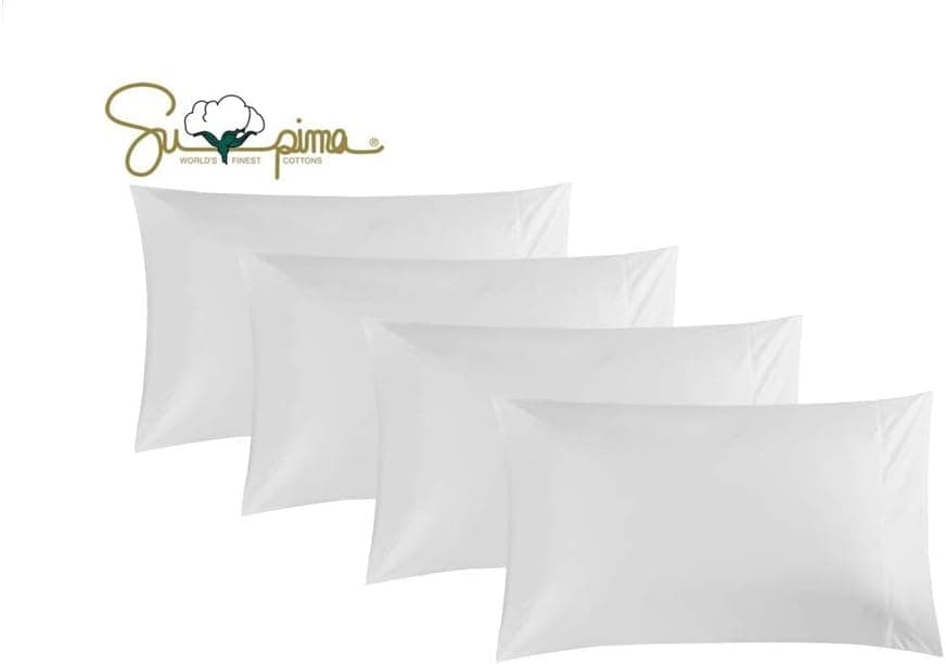 100% Supima Cotton 600 Thread Count King Pillowcases