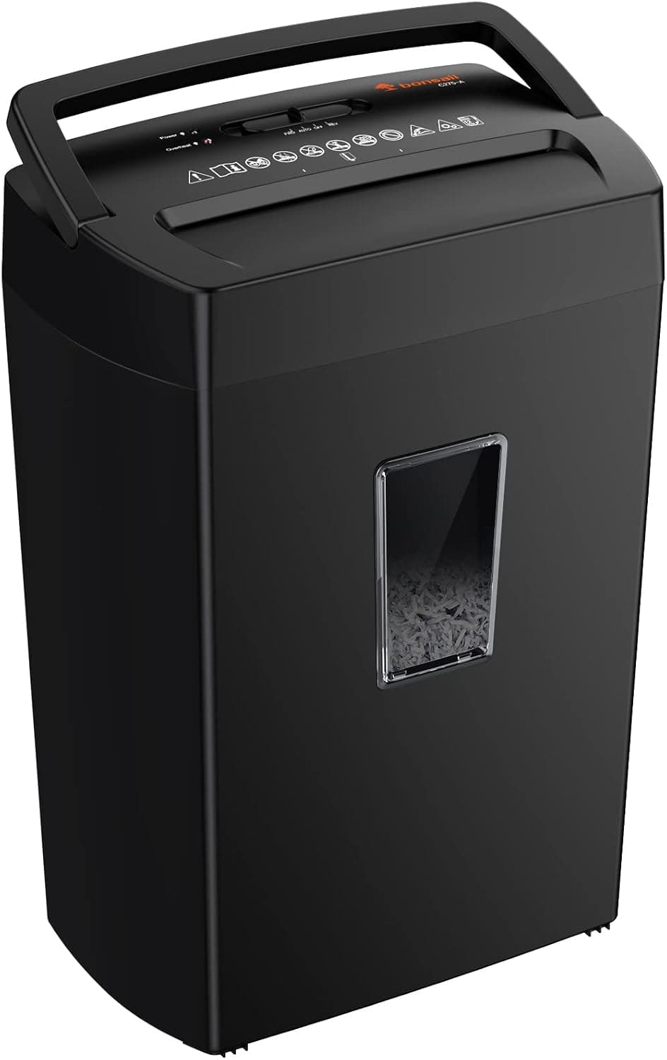 Bonsaii 12-Sheet Cross Cut Paper Shredder, 5.5 Gal Home Office Heavy Duty Shredder for Paper, Credit Card, Mail, Staples, P-4 Security