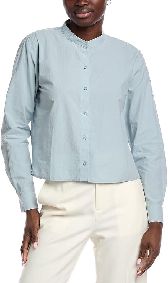 Eileen Fisher Mandarin Collar Shirt