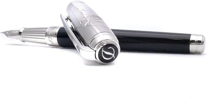 S.T. Dupont Line D Fountain Pen - Vitruvian Man - Premium Black