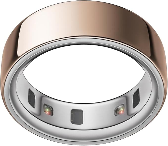 Oura Ring 4 - Rose Gold - Size 15 - Smart Ring - Unique Sizing, Not Standard US Ring Sizes - Size First - Sleep Tracking Wearable - Heart Rate - Fitness Tracker - Up to 8 Days of Battery Life