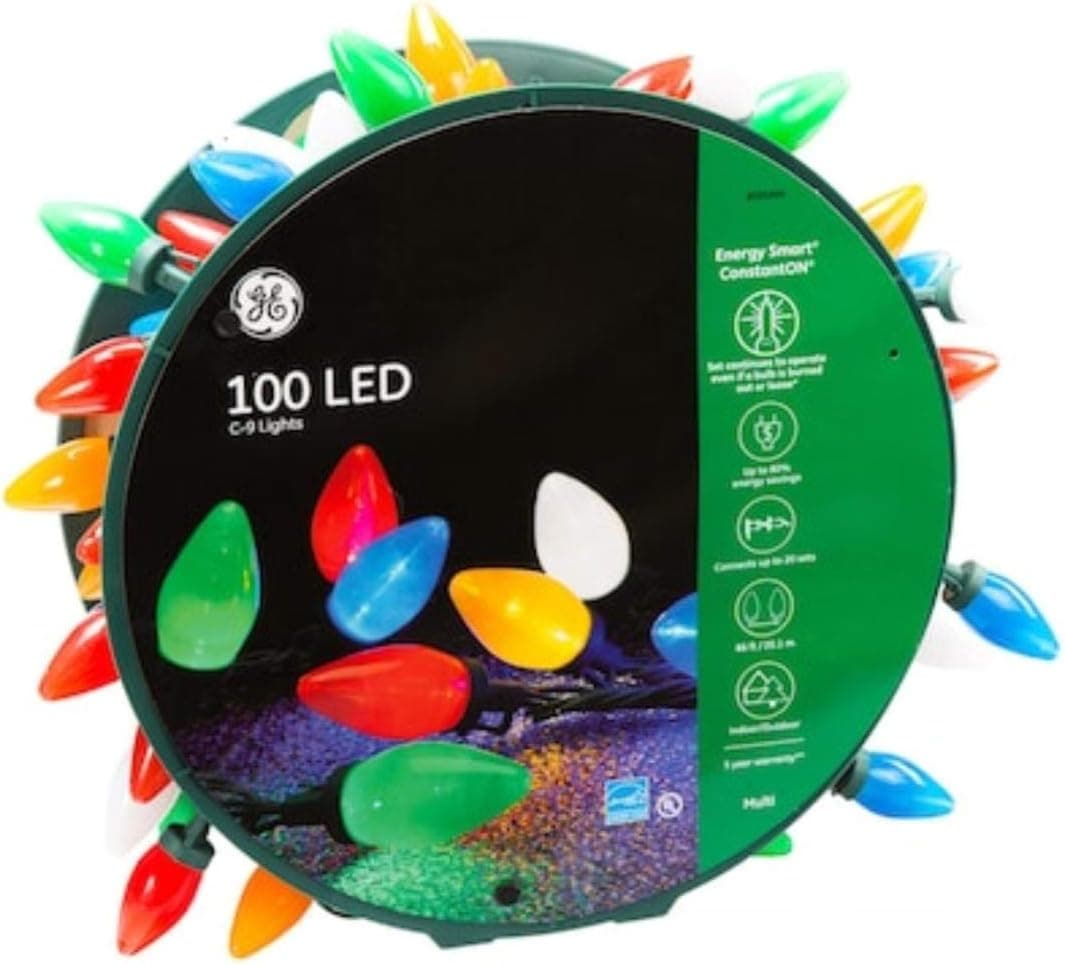 GE Energy Smart 100 LED C9 multi-color 66ft