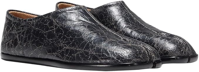 Maison Martin Margiela Maison Margiela, Pre-loved Women's Tabi Babouche Slip-On, 5.5, Black - Luxury Footwear - Under $500