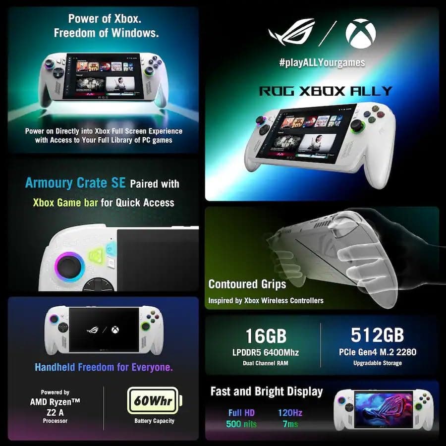 ASUS ROG Xbox Ally Gaming Handheld Console