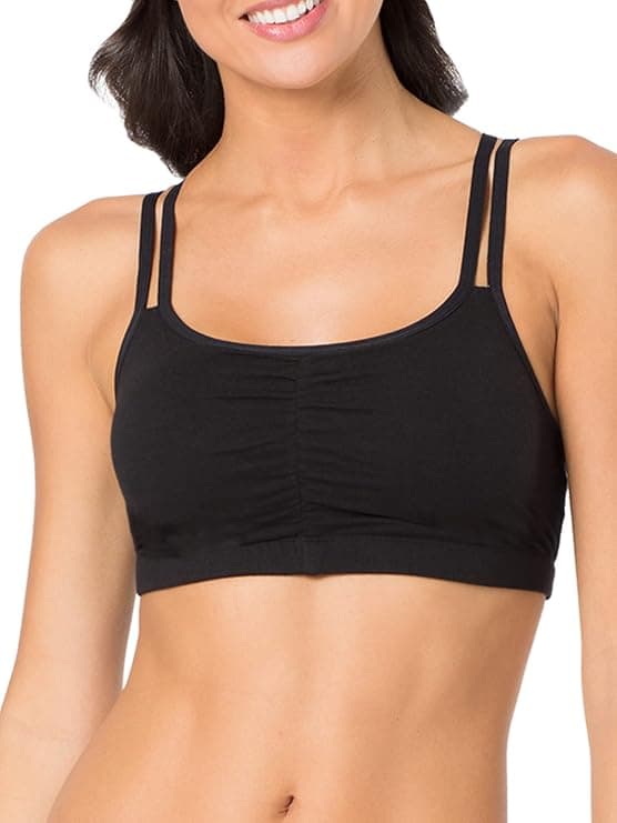 Fruit of the Loom Women's Multi-Pack Spaghetti Strap Cotton Sports Bra - Sports Bras - Under $25