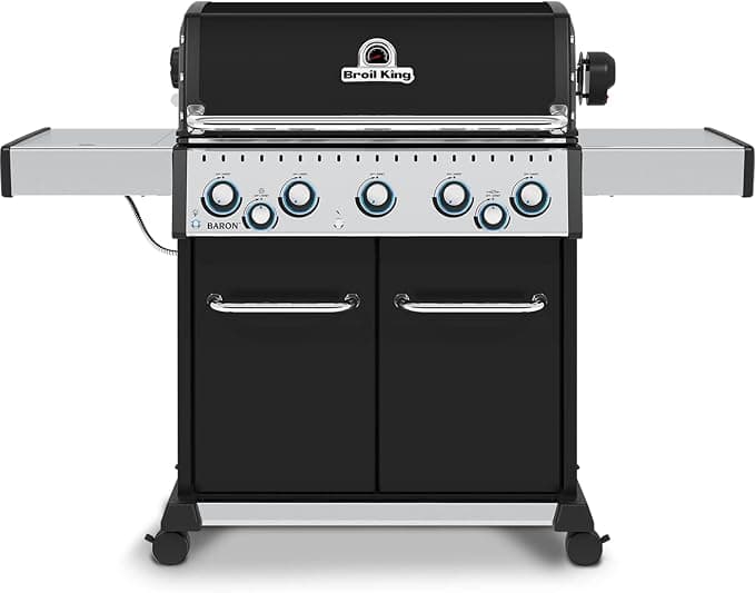 Broil King Baron 590 Pro natural gas grill with rotisserie burner