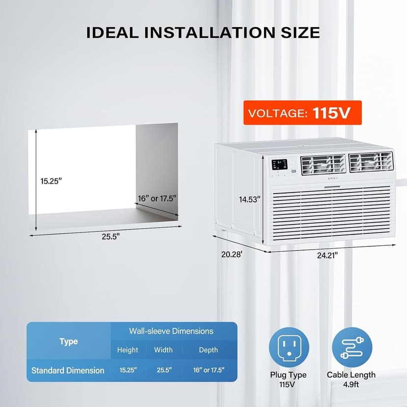 ROVSUN Smart 8,000 BTU Through-Wall Heat Pump