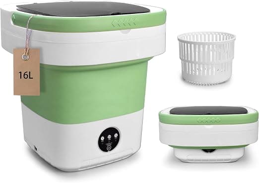 Upstreman Portable Washing Machine 1.3 Cu.ft Compact Twin Tub Washer and Spin Dryer Combo, Semi-Automatic 11lbs Capacity with Built-in Pump Drain Hose