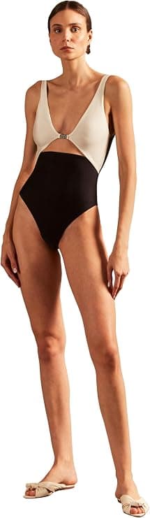 ADRIANA DEGREAS Solid AD Cut-Out Swimsuit - Seasonal Collections - Under $500