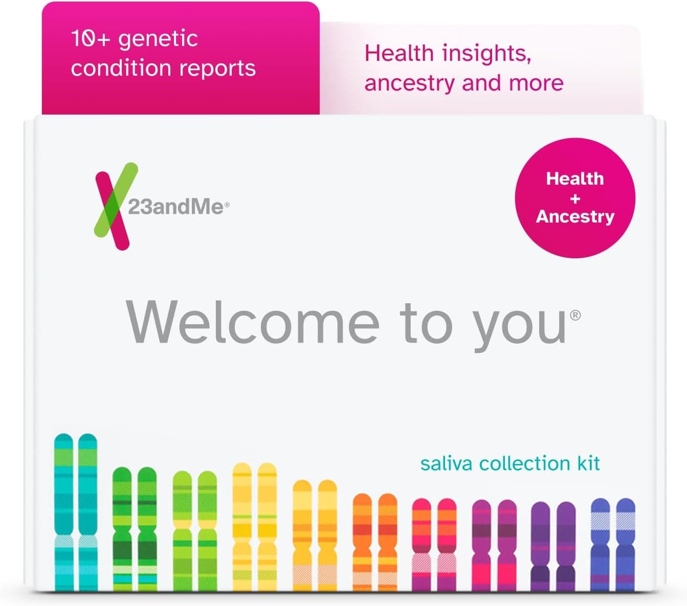 23andMe Health + Ancestry Service personal genetic test kit