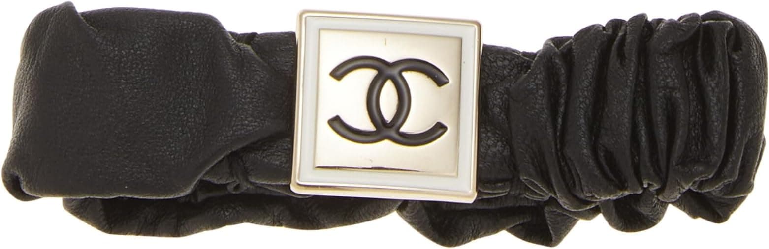 Click to view CHANEL Pre-Loved Black Lambskin 'CC' Hair Tie, Blue on Amazon CHANEL Pre-Loved Black Lambskin 'CC' Hair Tie, Blue - Hair Accessories - Under $1,000