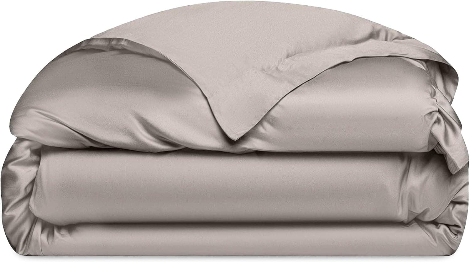 Cozy Earth Driftwood bamboo duvet cover on a bed