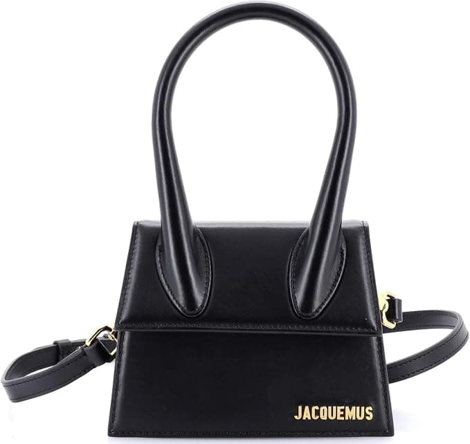 Jacquemus Pre-Loved Le Chiquito Moyen Bag Leather, Black - Handbags & Purses - Under $1,000