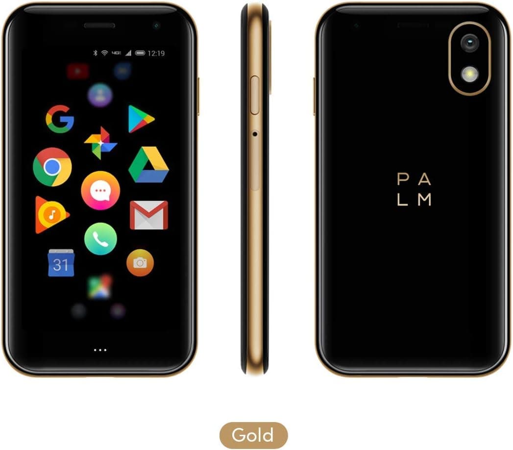 Palm Phone PVG100 gold version on lanyard