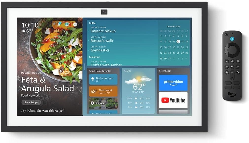 Amazon Echo Show 15 (newest model), Full HD 15.6" kitchen hub for home organization, with built-in Fire TV and Alexa+ Early Access