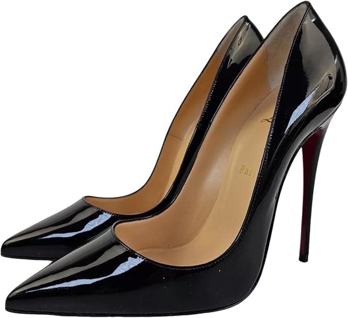 Christian Louboutin So Kate Women's Patent Leather Black 120mm Cone Heeled Pumps - Designer Heels Christian Louboutin So Kate Women's Patent Leather Black 120mm Cone Heeled Pumps - Designer Heels - Under $1,000