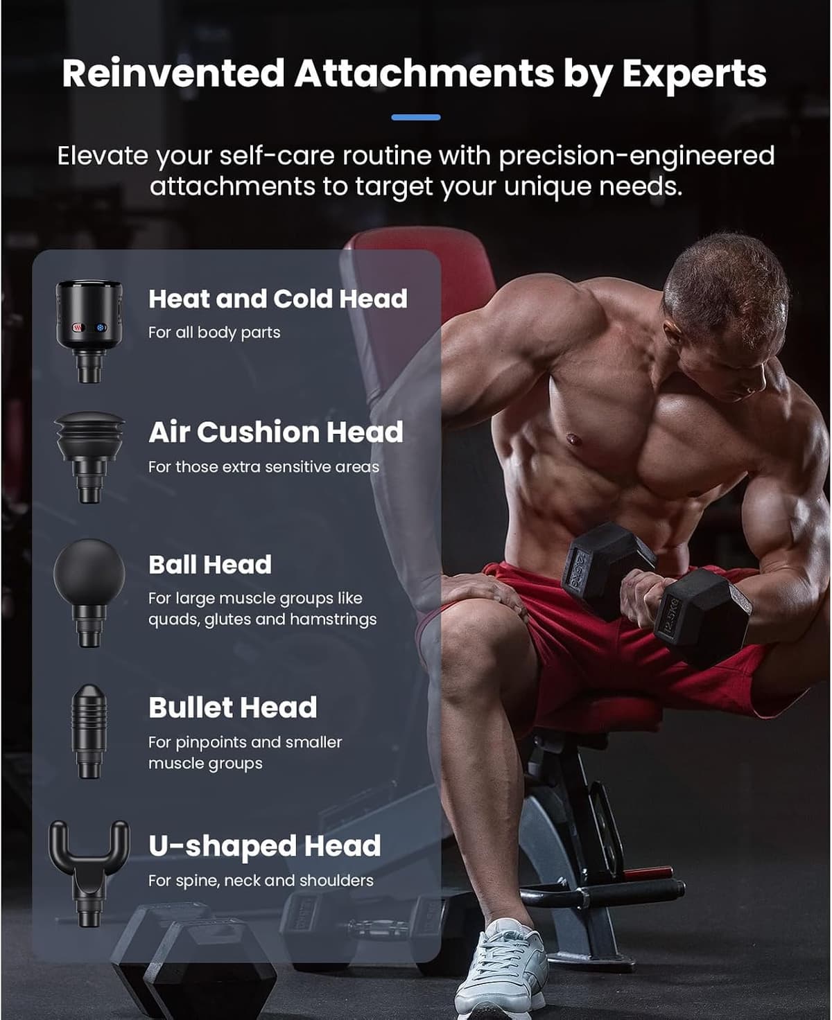 BOB AND BRAD A2 Pro Massage Gun with Heat and Cold Therapy