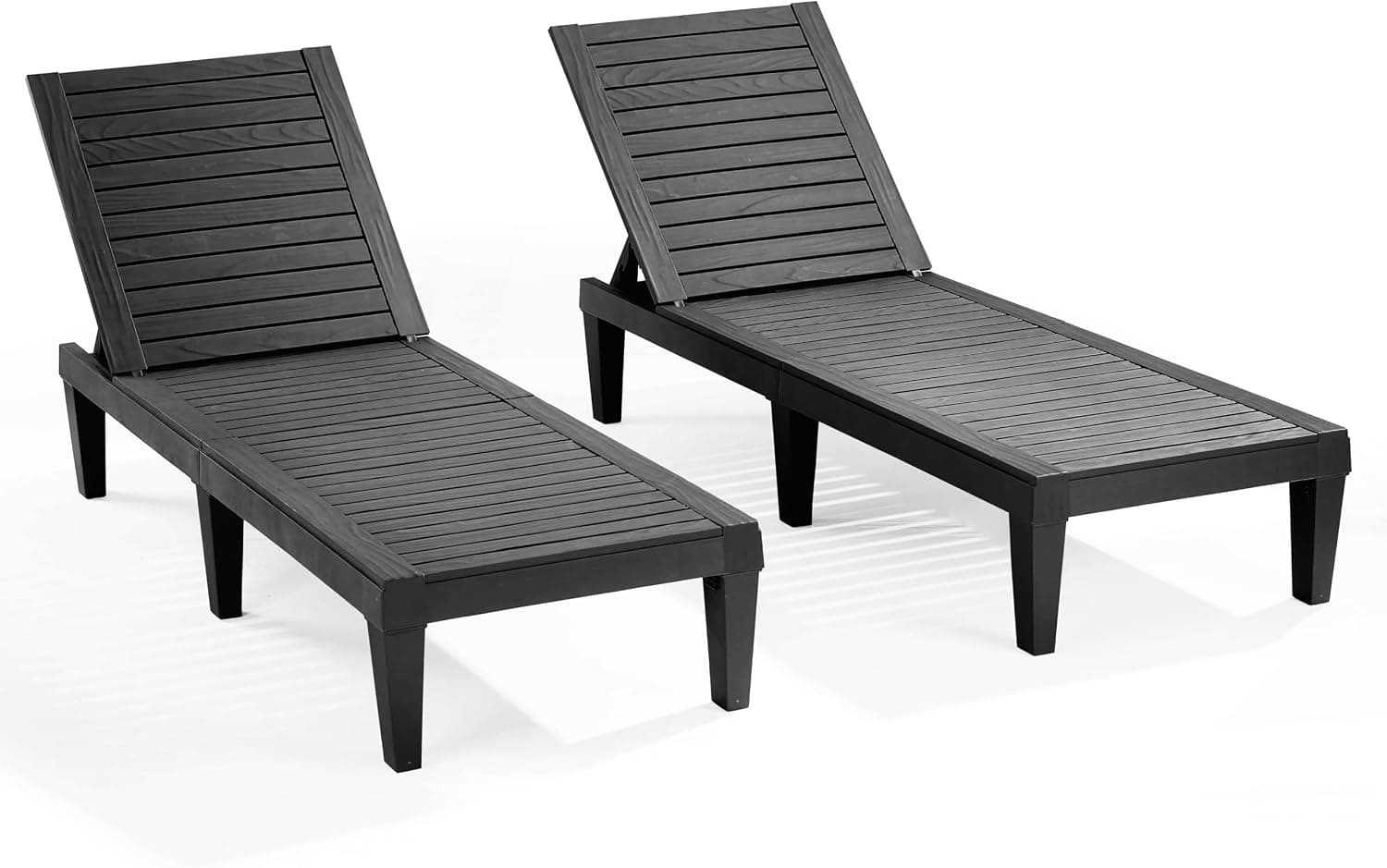 Nestl Adjustable Patio Chaise Lounge Chairs (Set of 2)