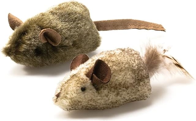OurPet's Play-N-Squeak Twice the Mice – 2-Pack Catnip Toy with RealMouse Sound