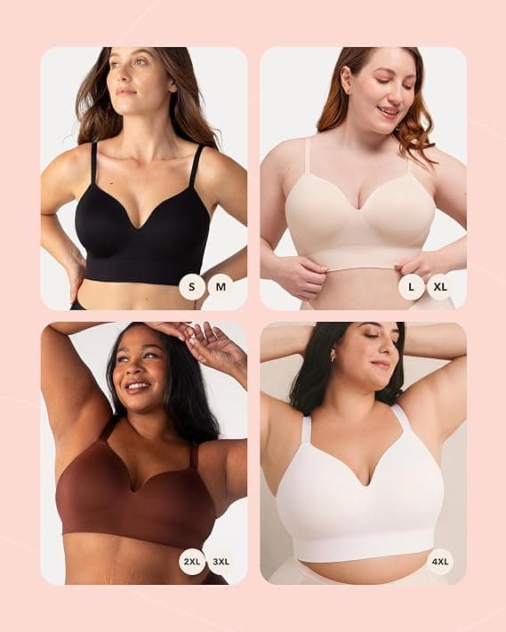 SHAPERMINT Bras for Women - Lingerie Bra, Bralettes for Women with Support, No Underwire Plus Size Bras for Women - Plus Size - Under $50