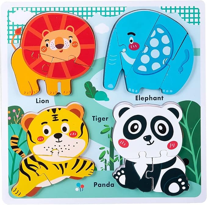 Zoo Safari Animal Wooden Puzzles