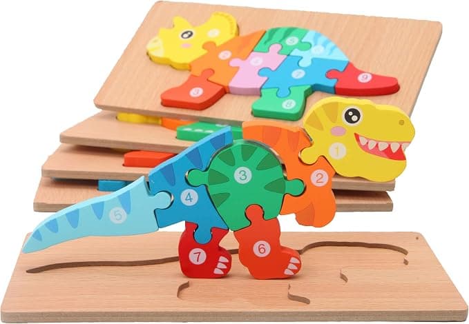 Montessori Dinosaur Puzzles 5-Pack