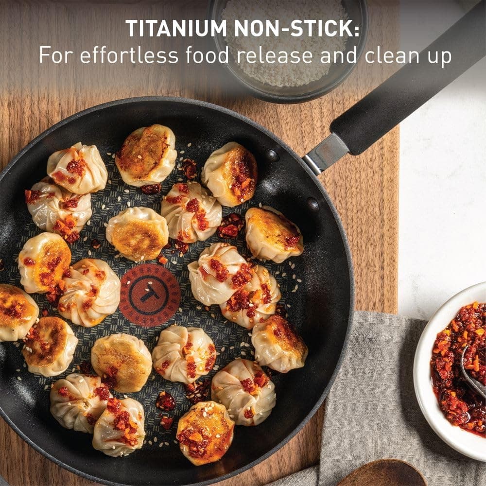 T-fal Ultimate hard anodized nonstick fry pan set 3 piece with multiple sizes