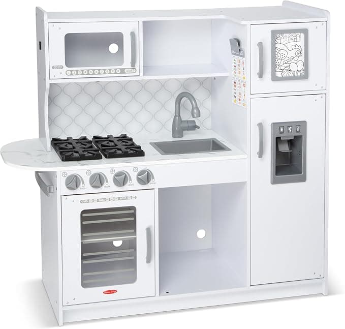 Melissa & Doug Wooden Chef's Play Kitchen Cloud White
