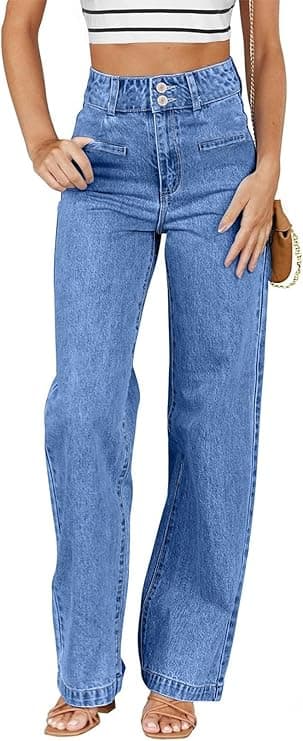 Sidefeel Women's Jeans High Waisted Straight Leg Stretchy Jeans