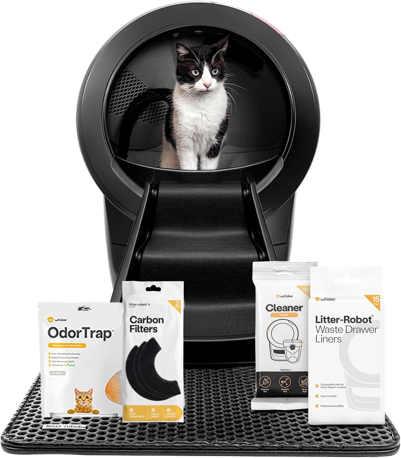 Litter-Robot 4 Supply & Accessory Bundle by Whisker automatic self-cleaning cat litter box