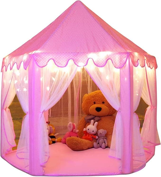 Monobeach Princess Castle Tent with Star Lights