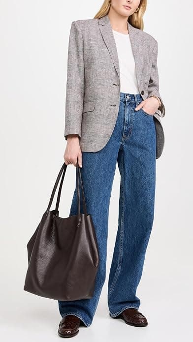 Madewell Women's Oversized Soft Grain Shopper Tote - Casual Tote Madewell Women's Oversized Soft Grain Shopper Tote - Casual Tote - Under $300