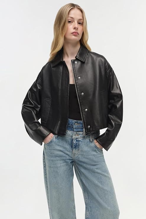 Click to view SIMKHAI Everli Leather Jacket on Amazon SIMKHAI Everli Leather Jacket - Outerwear - Under $2,000