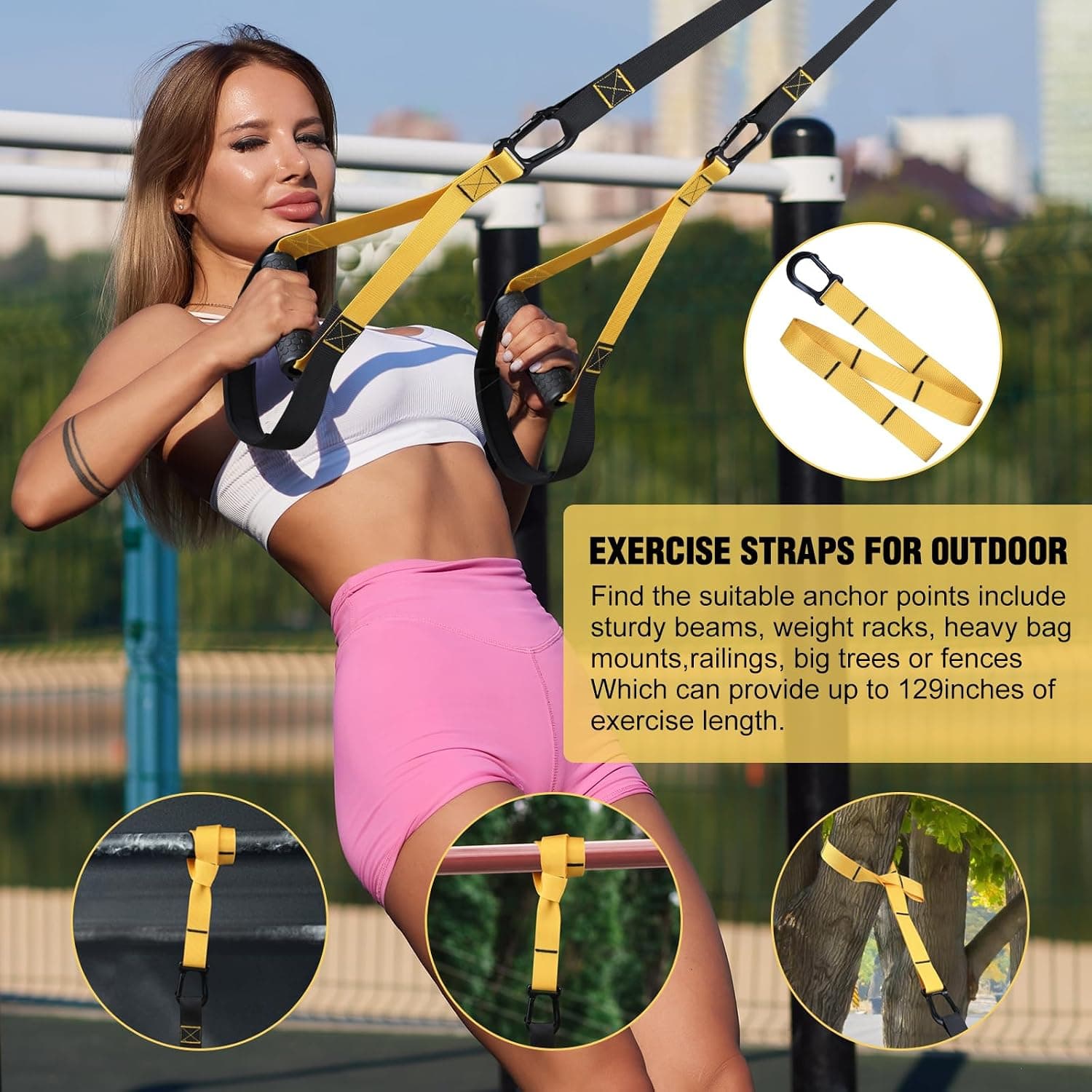 Home Resistance Training Kit with suspension straps and door anchors