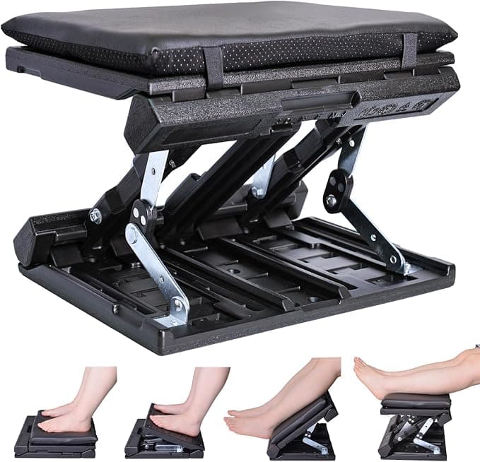 Foot Rest for Under Desk at Work Enlarged - Airplane Foot Hammock