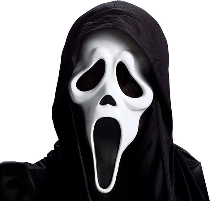 Ghost Face Mask With Shroud