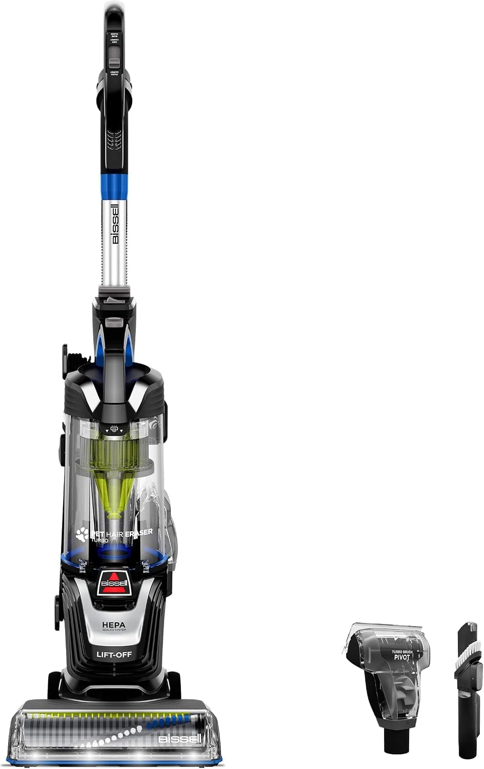 Bissell Pet Hair Eraser Turbo Lift-Off upright vacuum with tool kit