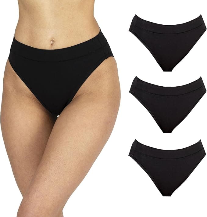 Organic cotton women's high waist bikini brief 3-pack