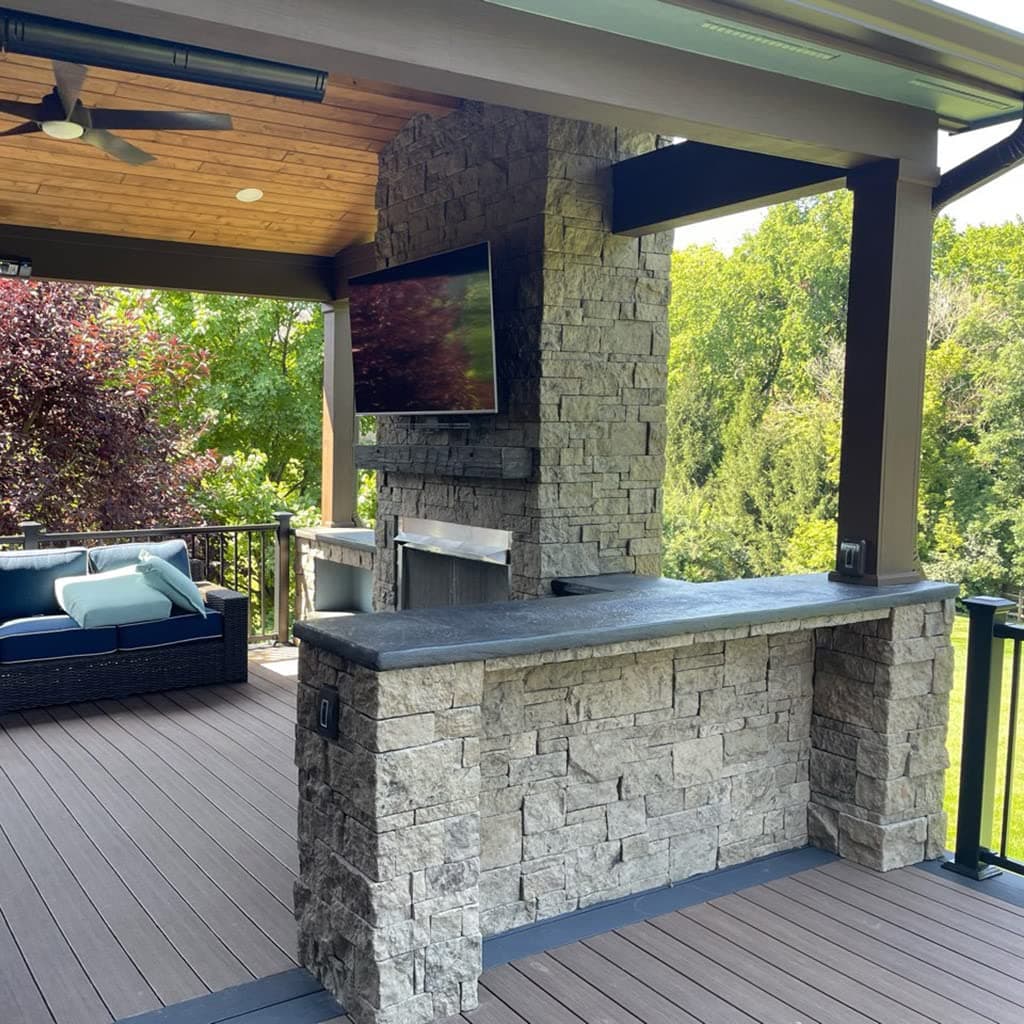 Georgetown Run Flat Stone Veneer (Morning Aspen, 14.25 sq. ft.)